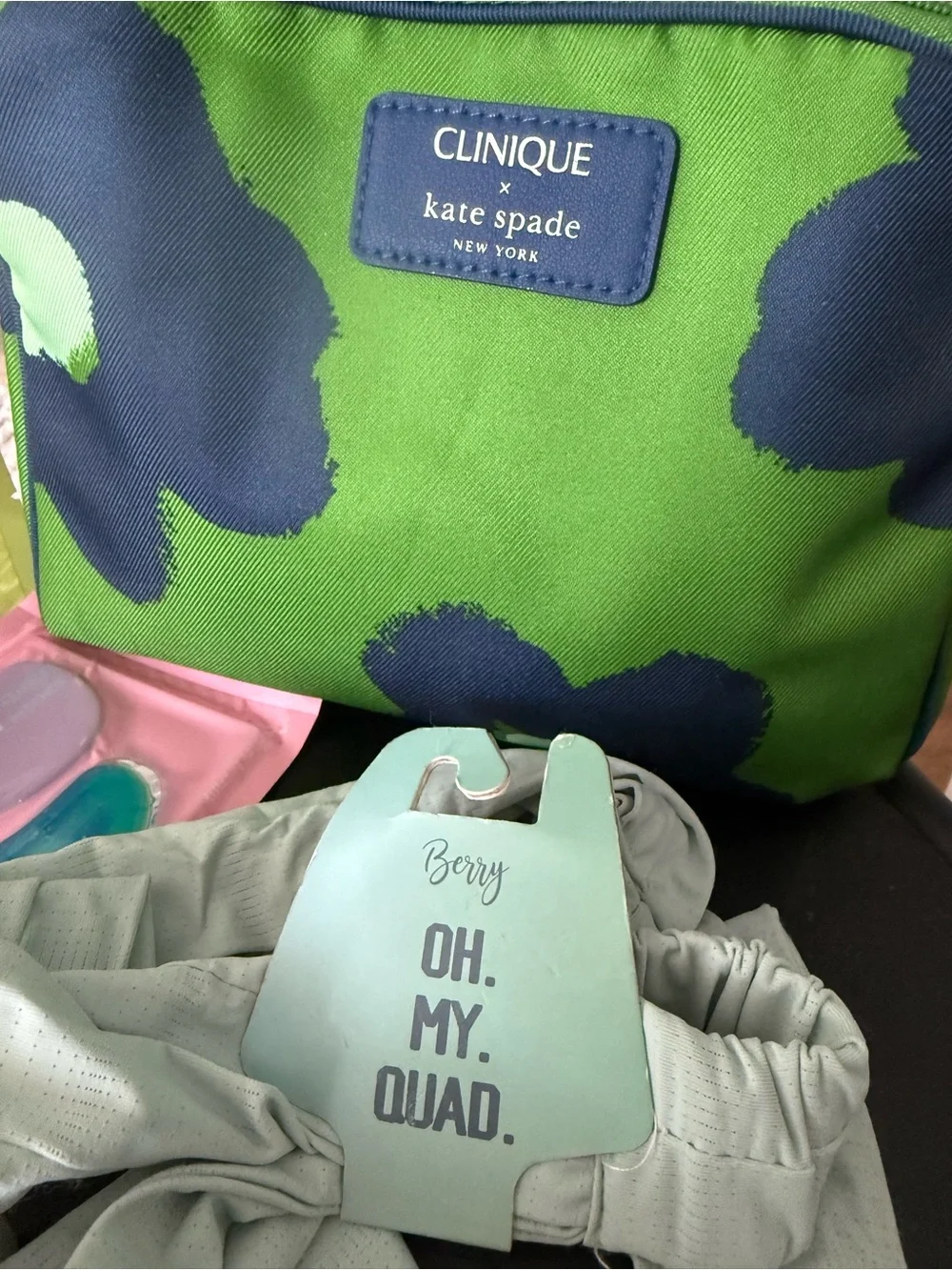 BUNDLE 💙💚kate spade Green and Navy Floral Cosmetic Pouch